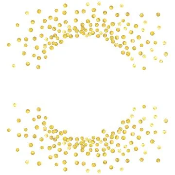 Gold round dot Stock Illustration