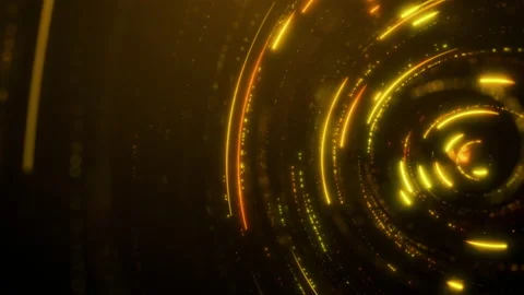 Gold Rounds Light Effect for Background Stock Footage 136435517
