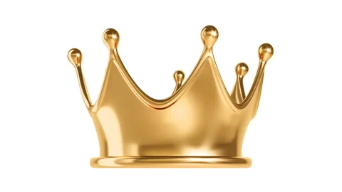 Gold royal crown on a white background. Video stock 330080705