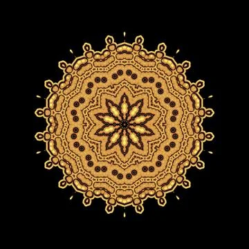 A gold royal pattern for the card or invitation Stock Illustration
