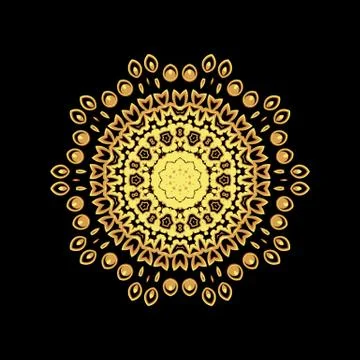 A gold royal pattern for the card or invitation Stock Illustration