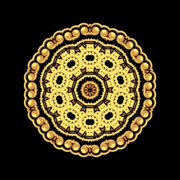 A gold royal pattern for the card or invitation Stock Illustration