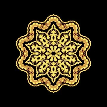 A gold royal pattern for the card or invitation Stock Illustration