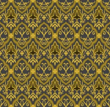 Gold royal pattern. Seamless vector background Stock Illustration