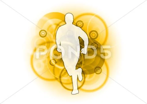 Gold runner Stock Illustration