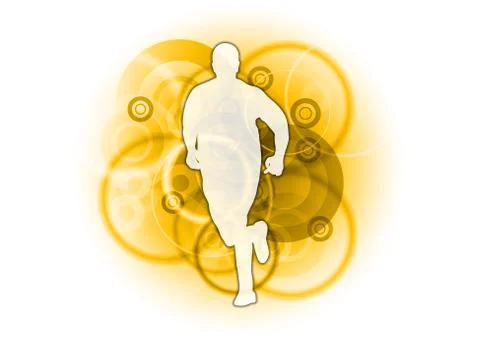 Gold runner Illustrazione stock