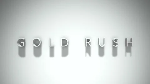 Gold Rush 3D title animation with shadow... | Stock Video | Pond5