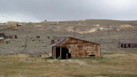 Gold rush building in the ghost town of Bodie Foto stock