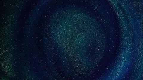 Gold Rush. Spiraling Slow Motion Particles in Blue Fluid. Video stock 244085982