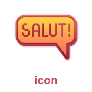 Gold Salut in different languages icon isolated on white background. Speech Stock Illustration
