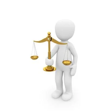 Gold scales bear Stock Illustration