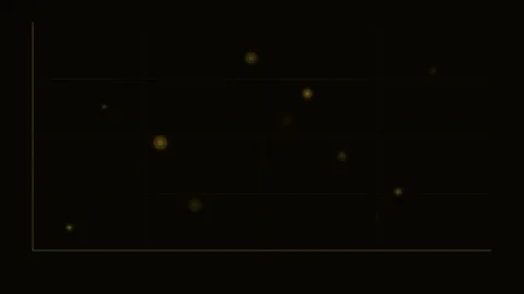 Gold Scatter Plot Appear Animation Loop Background Stock Footage 342611714