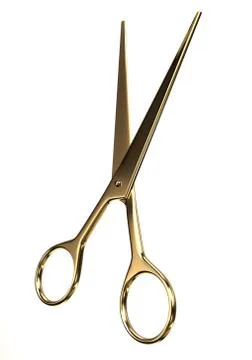 Gold scissors Stock Illustration