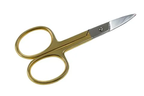 Gold scissors Stock Photos