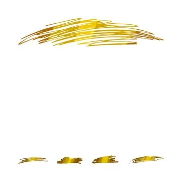 Gold scratch effect with brush strokes Stock Illustration