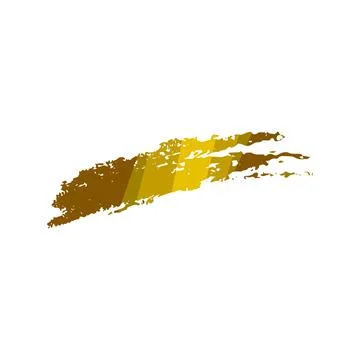 Gold scratch texture brush stroke design element Illustrazione stock