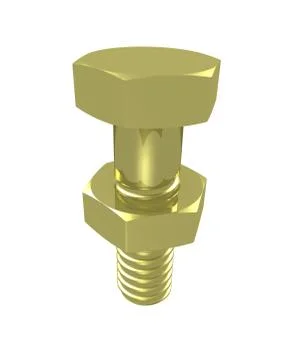 Gold screw Stock Illustration