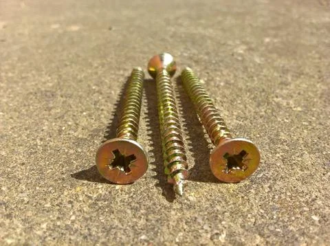 Gold Screws Stock Photos