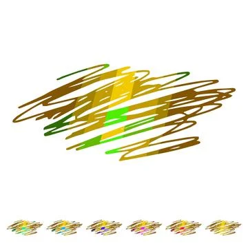 Gold scribble scratch effect brush stroke texture 스톡 일러스트