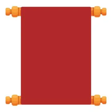 Gold scroll icon cartoon vector. China festival Illustrazione stock