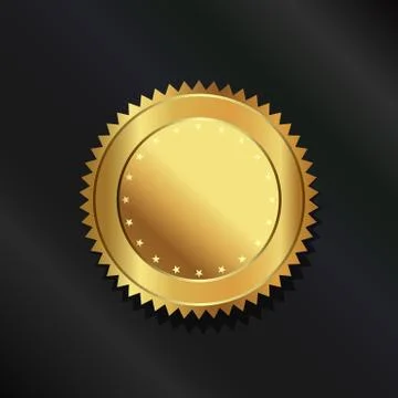 Gold seal logo Ilustração Stock