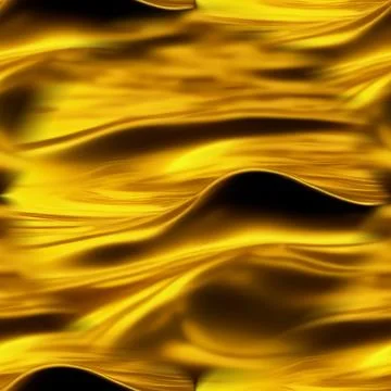 Gold seamless background with splashes and waves of liquid gold. Abstraction  Stock Illustration