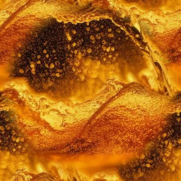 Gold seamless background with splashes of liquid gold. An abstraction with st Stock Illustration