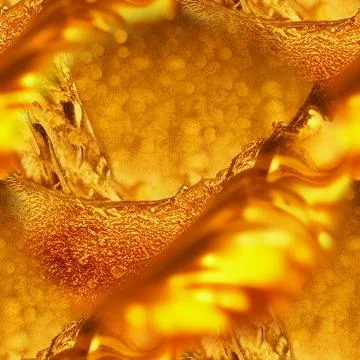 Gold seamless background with splashes of liquid gold. An abstraction with st Stock Illustration