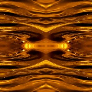 Gold seamless background with waves of liquid gold. Abstraction with liquid g Stock Illustration