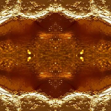 Gold seamless background with waves of liquid gold. An abstraction with liqui Stock Illustration