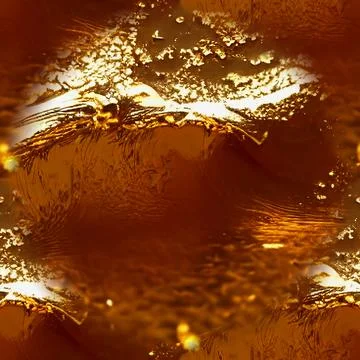 Gold seamless background with waves of liquid gold. An abstraction with liqui Stock Illustration