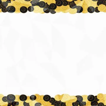 Gold seamless border pattern Stock Illustration
