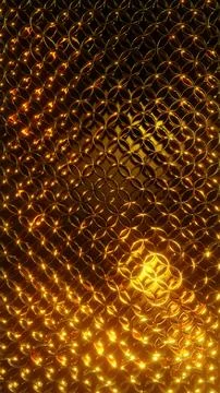 Gold Seamless Geometric Circle Pattern Stock Illustration