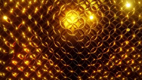 Gold Seamless Geometric Circle Pattern 스톡 사진