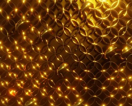 Gold Seamless Geometric Circle Pattern 스톡 사진