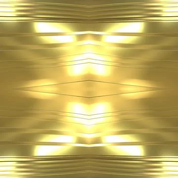Gold seamless mirror background. Liquid golden texture with smooth lines.  Illustrazione stock