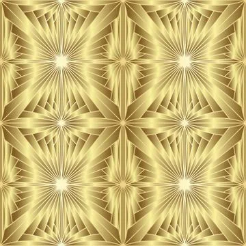 Gold seamless pattern, golden style background Stock Illustration