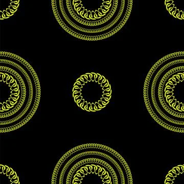 Gold seamless pattern with hand drawn chain. Perfect for wallpapers, web page Stock Illustration