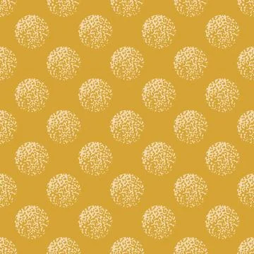 Gold seamless polka dot pattern vector. Vector endless illustration. Stock Illustration