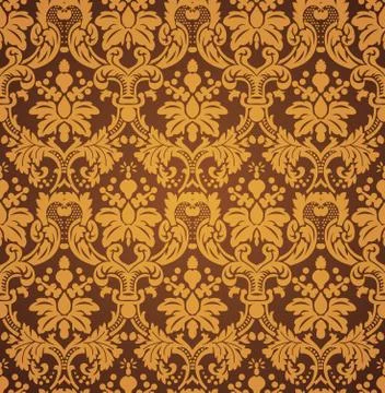 Gold seamless wallpaper Illustrazione stock