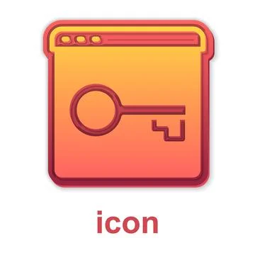 Gold Secure your site with HTTPS, SSL icon isolated on white background Illustration