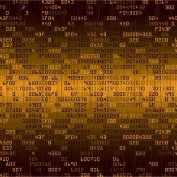 Gold security background with HEX-code Stock Illustration