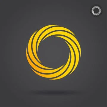 Gold segmented circle Stock Illustration