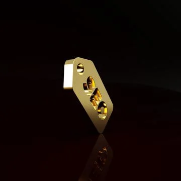 Gold SEO optimization icon isolated on brown background. Minimalism concept.  Stock Illustration