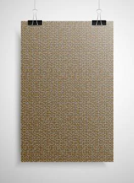 Gold sequin poster on the wall. Eps 10. 스톡 일러스트