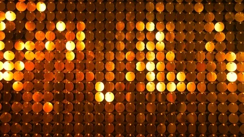 Gold sequin sparkling reflective background Abstract kinetic glitter wall moving Stock Footage 114424165
