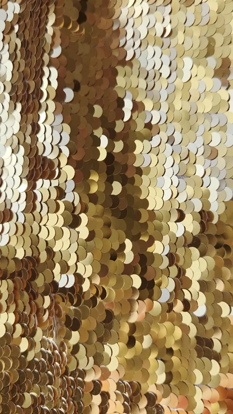 Gold sequin texture background and reflective sparkling sunlight Abstract christ Stock Footage 341074235