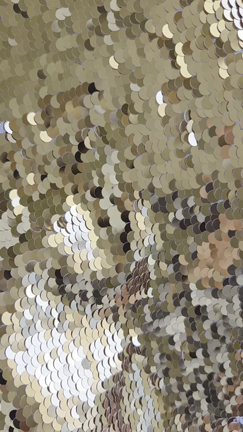 Gold sequin texture background, reflective sparkling sunlight Abstract vertical Stock Footage 338324826