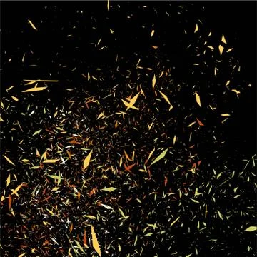 Gold sequins, dark background, seamless pattern, vector illustration. Stock Illustration