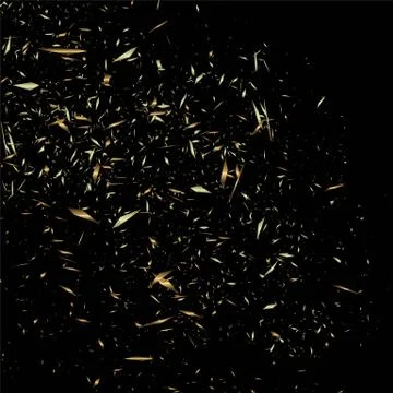 Gold sequins, dark background, seamless pattern, vector illustration. Stock Illustration